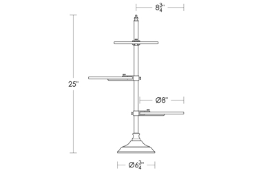 Counter Top Cantilever Shelf Unit